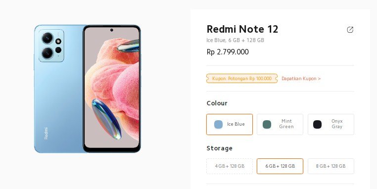 Harga HP Redmi Note 12